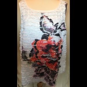 Ruffled Sleeveless Top